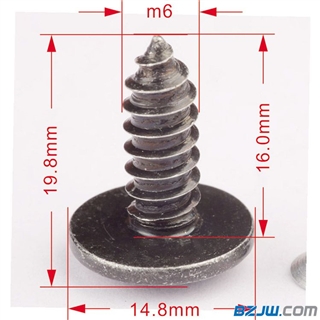 介子螺钉 碳钢1018镀黑锌尖尾自攻 自带垫介子螺钉