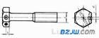 不锈钢六角螺杆带孔细杆螺栓