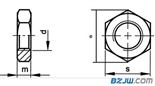 六角薄螺母 Hexagon nuts 